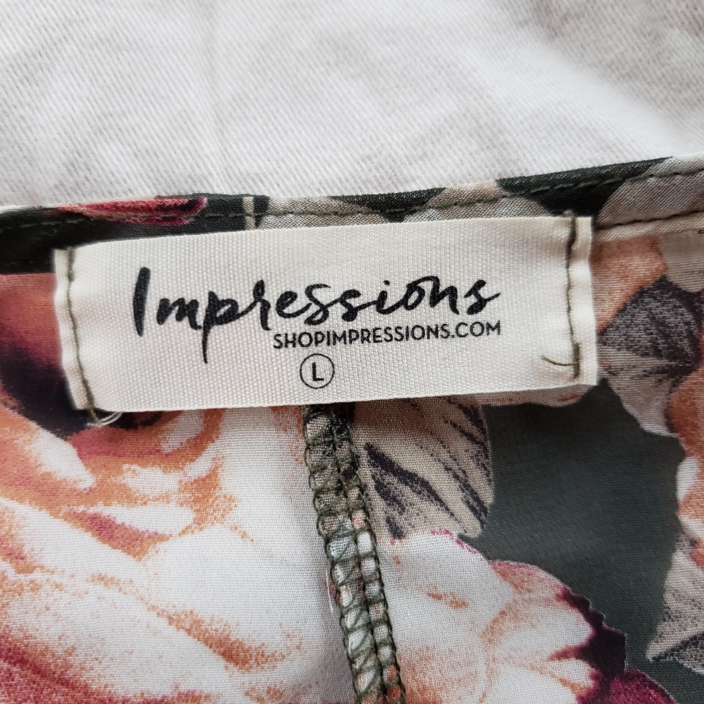 Impressions floral long sleeve kimono - Picture 2 of 5